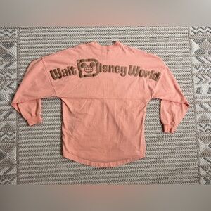 Walt Disney World Spirit Jersey Disneyland Resort Peach Gold Glitter Size XS